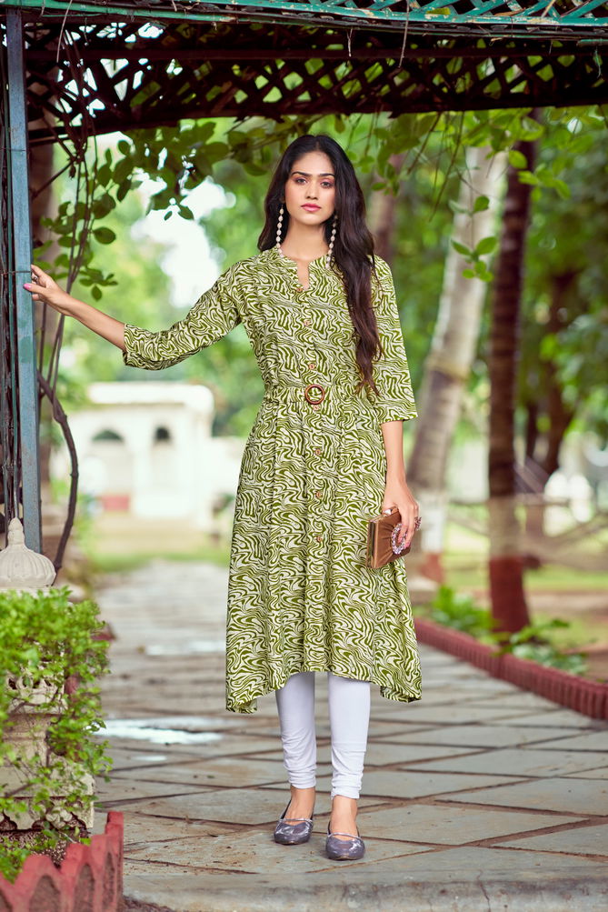 Grassy By Tips And Tops Rayon Printed Kurtis Wholesale Shop In Surat
